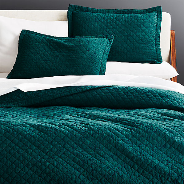 Dagny Teal Bedding Cb2