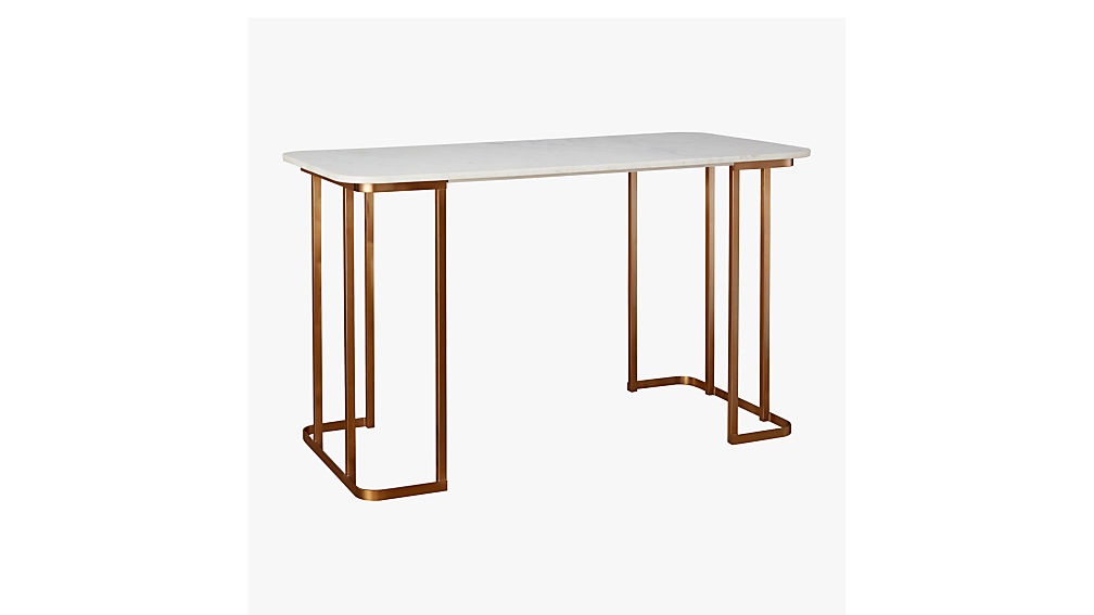 Dahlia Marble Desk Reviews Cb2