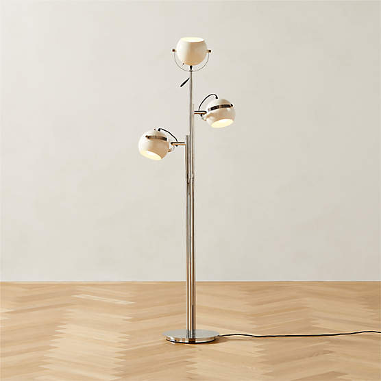 Daltrey White Metal Floor Lamp