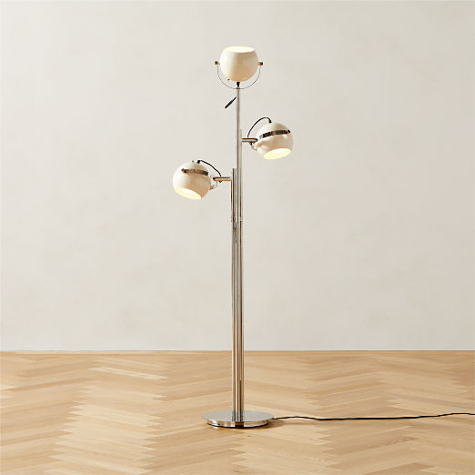 Daltrey White Metal Floor Lamp