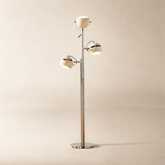 Daltrey White Metal Floor Lamp