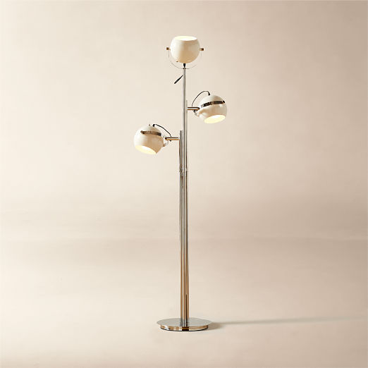 Daltrey White Metal Floor Lamp