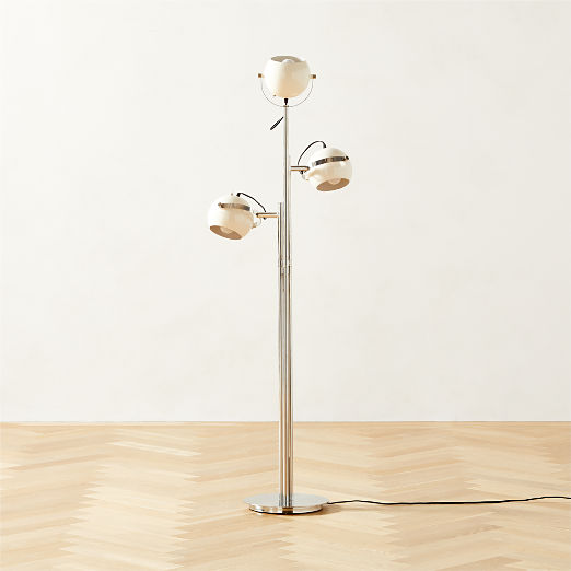 Daltrey White Metal Floor Lamp