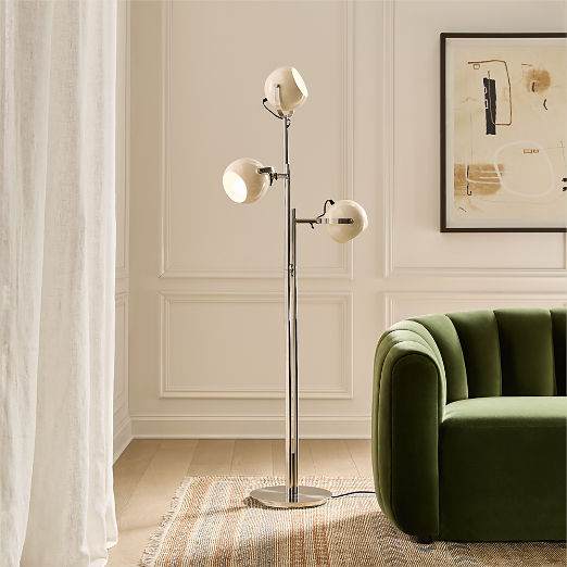 Daltrey White Metal Floor Lamp