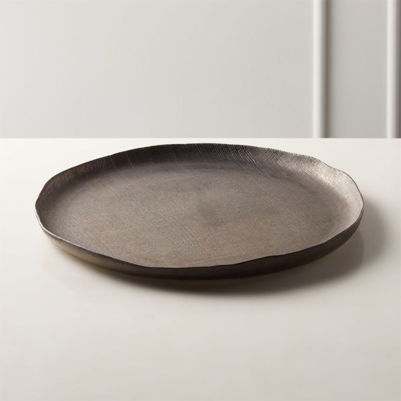 grey serving tray