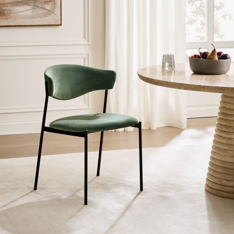 Damato Dark Teal Velvet Dining Chair - image 8 of 10