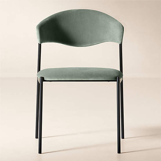 Damato Dark Teal Velvet Dining Chair