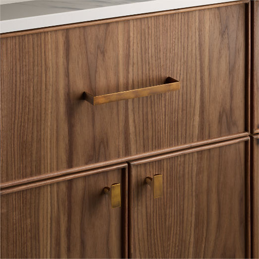 Damon Aged Brass Cabinet Handle 12"