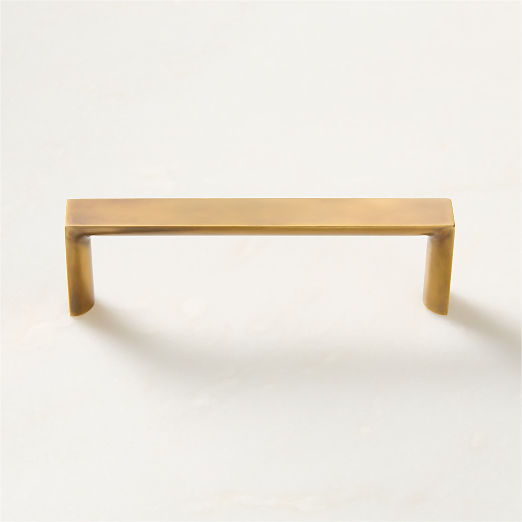 Damon Aged Brass Cabinet Handle 4"