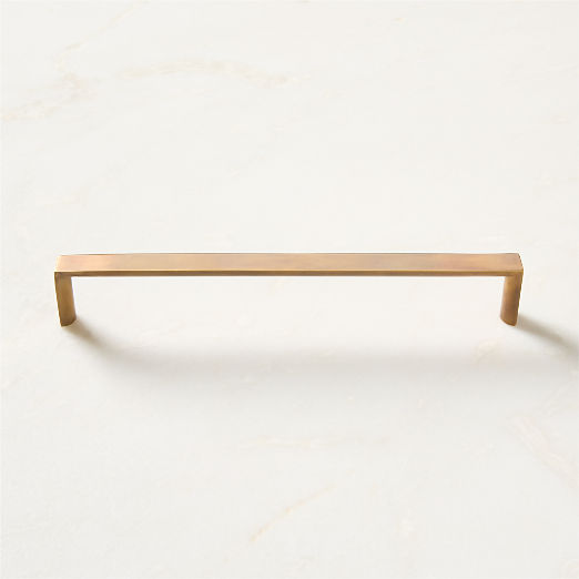 Damon Aged Brass Cabinet Handle 8"