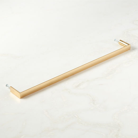 18" Damon Unlacquered Brass Appliance Pull