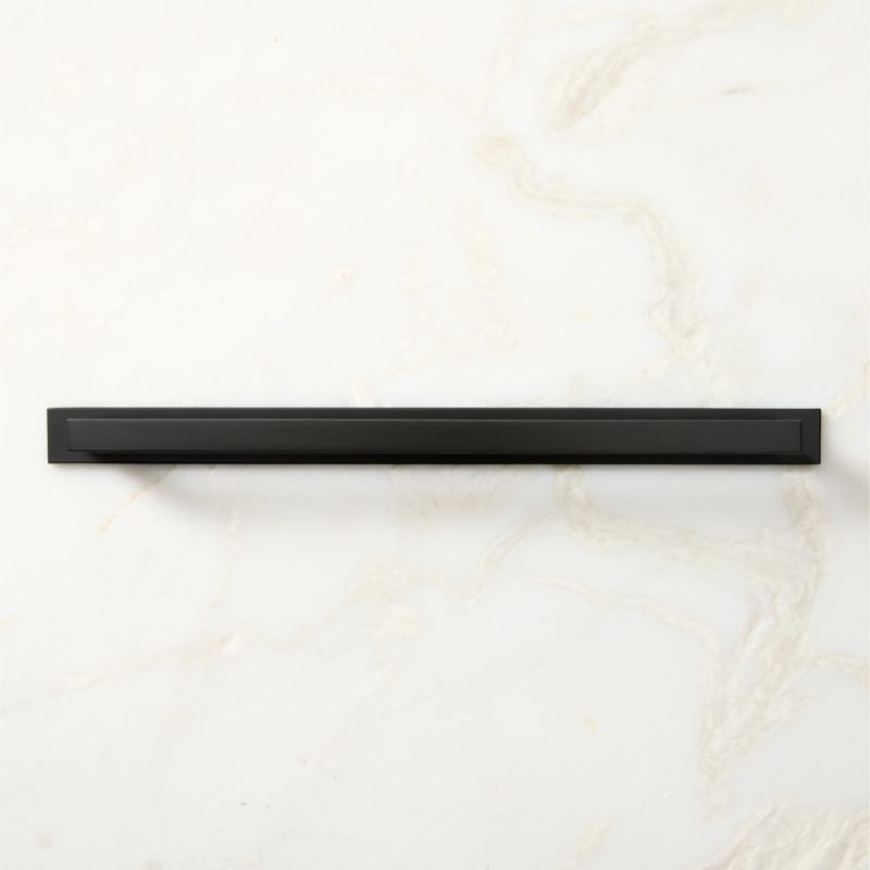 Damon Black Cabinet Handle with Back Plate 12" - image 1 of 5