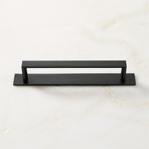 Damon Black Cabinet Handles with Back Plate