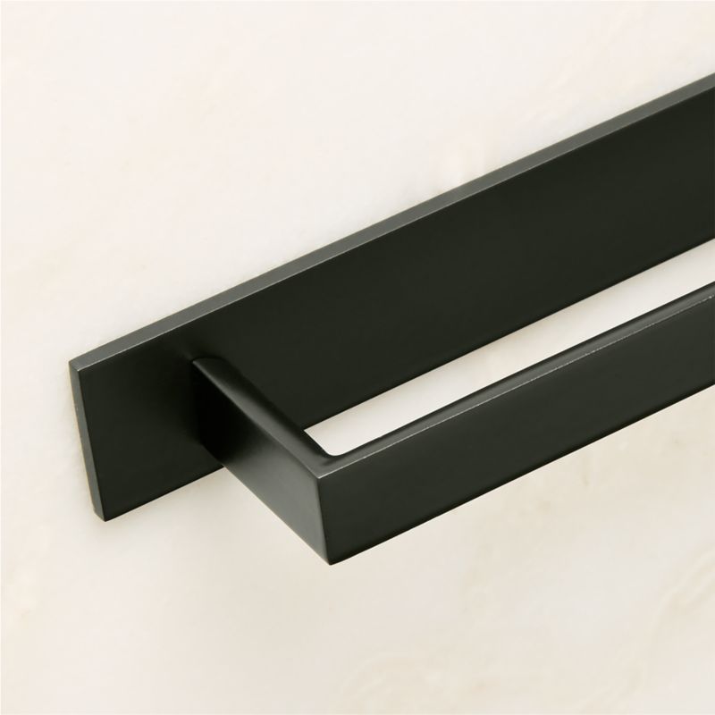 Damon Black Cabinet Handle with Back Plate 12" - image 3 of 5