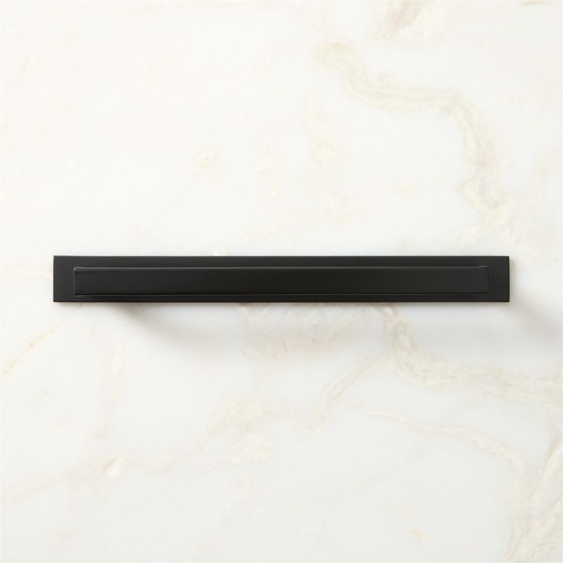 Damon Black Cabinet Handle with Back Plate 8" - image 1 of 5