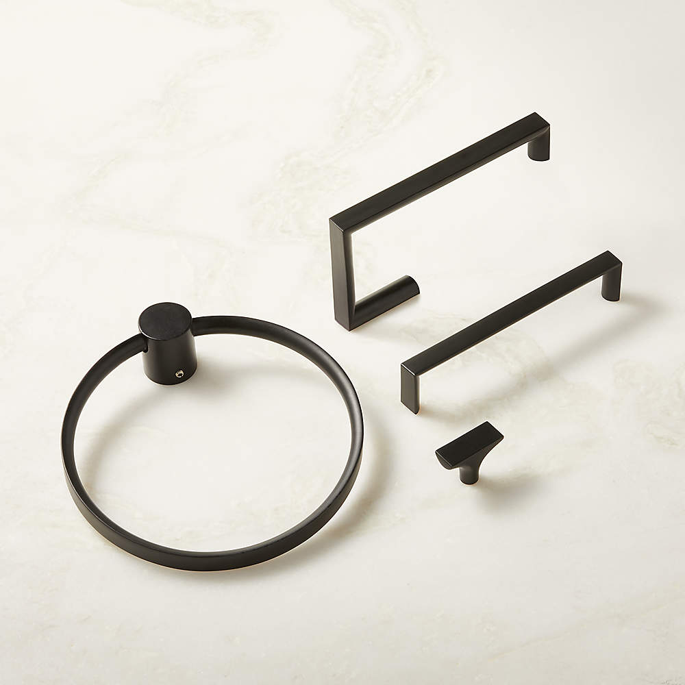 Black Marble Paper Towel Holder - CB2