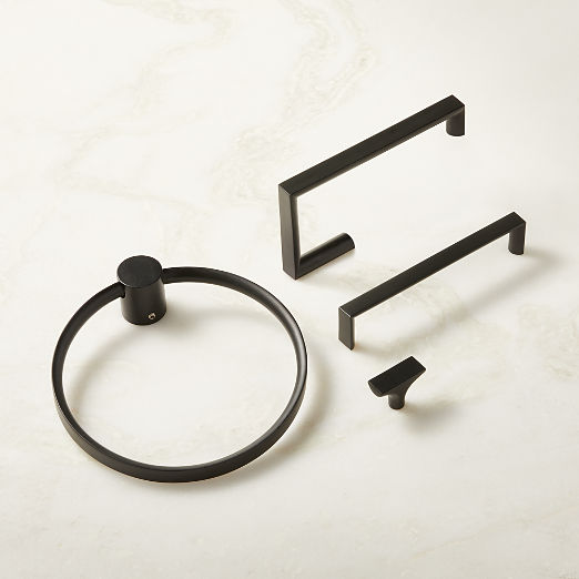 Damon Black Towel Ring