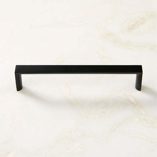 Damon Matte Black Metal Cabinet Handle 6"