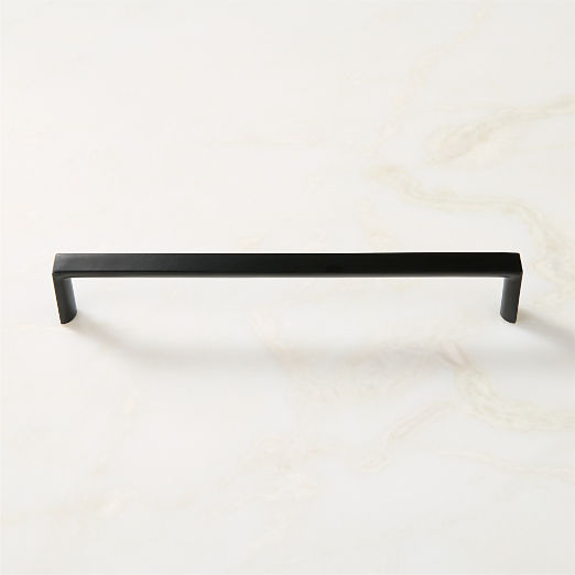 Damon Matte Black Metal Cabinet Handle 8"