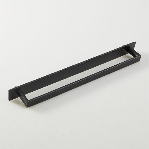 Damon Black Cabinet Handle with Back Plate 10"