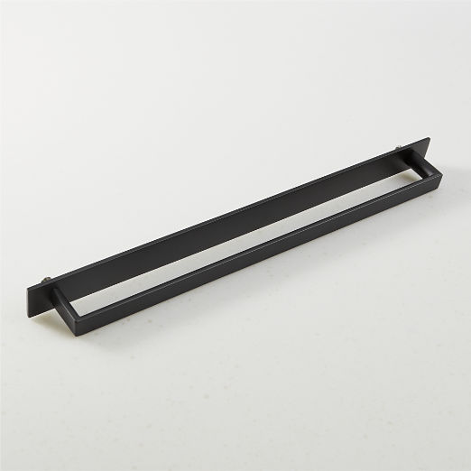 Damon Black Cabinet Handle with Back Plate 12"