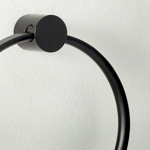 Damon Black Towel Ring