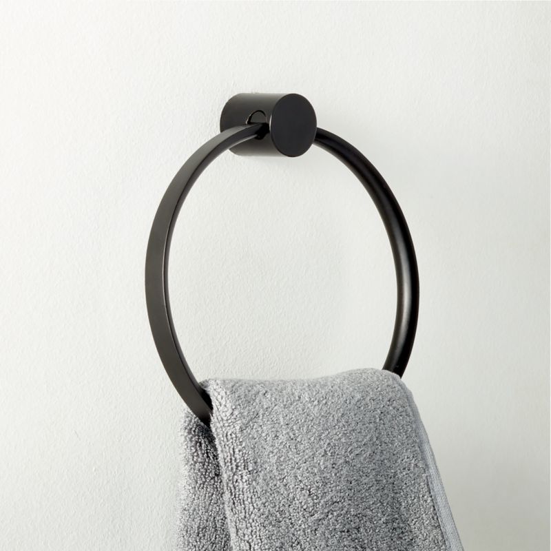 Damon Black Towel Ring - image 1 of 4