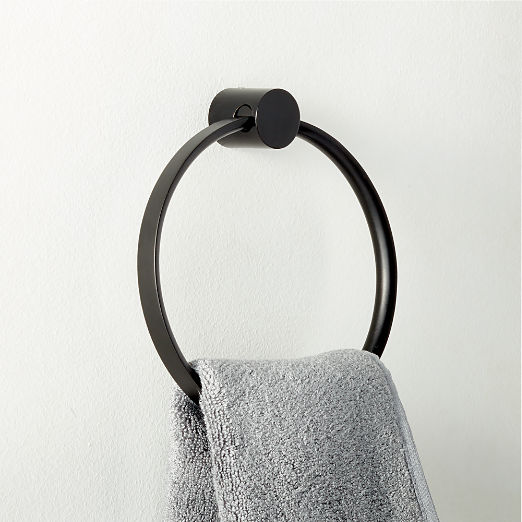 Damon Black Towel Ring