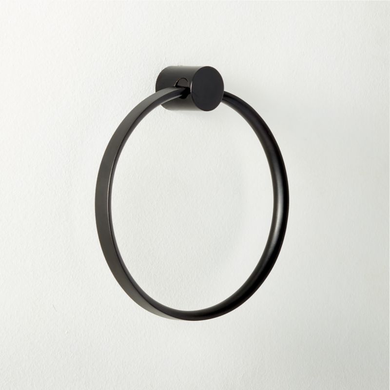 Damon Modern Brushed Brass Towel Ring + Reviews