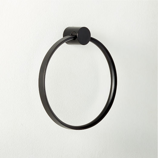 Damon Black Towel Ring