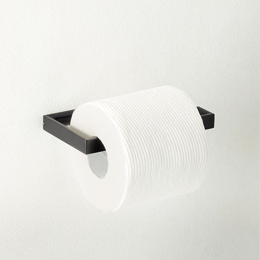 Damon Black Wall-Mounted Toilet Paper Holder