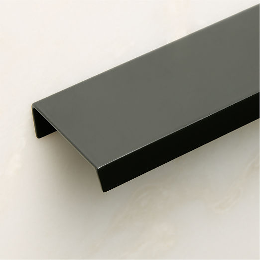 4" Damon Edge Black Drawer Pull