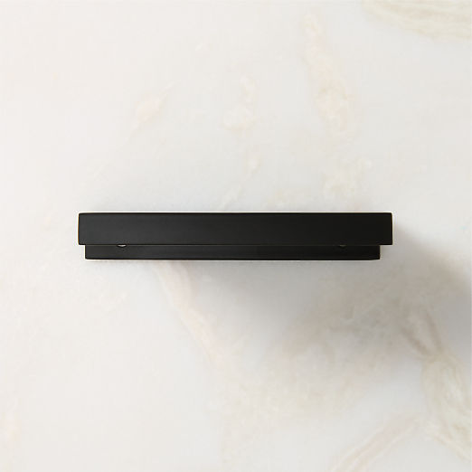4" Damon Edge Black Drawer Pull