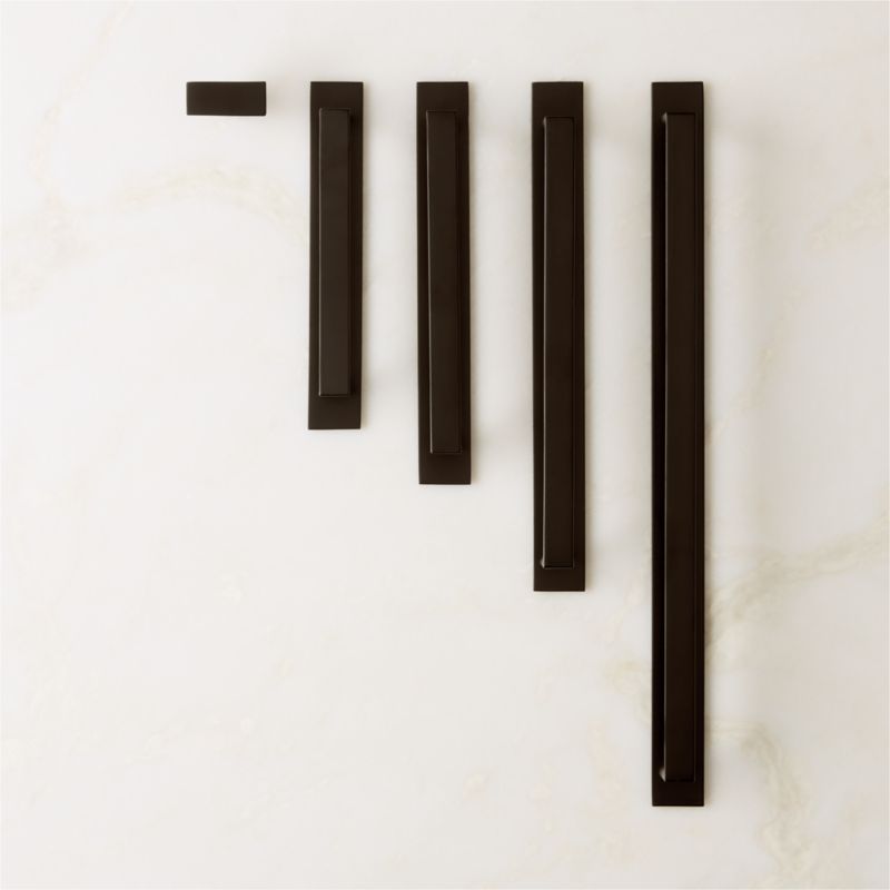 Damon Black Cabinet Handle with Back Plate 12" - image 4 of 5