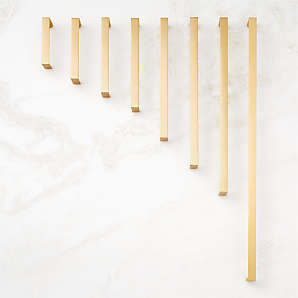 Damon Brushed Brass Handles with Back Plate