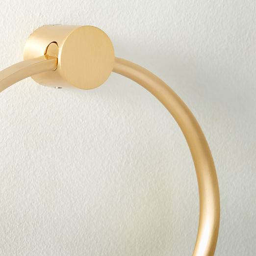 Damon Brushed Brass Towel Ring