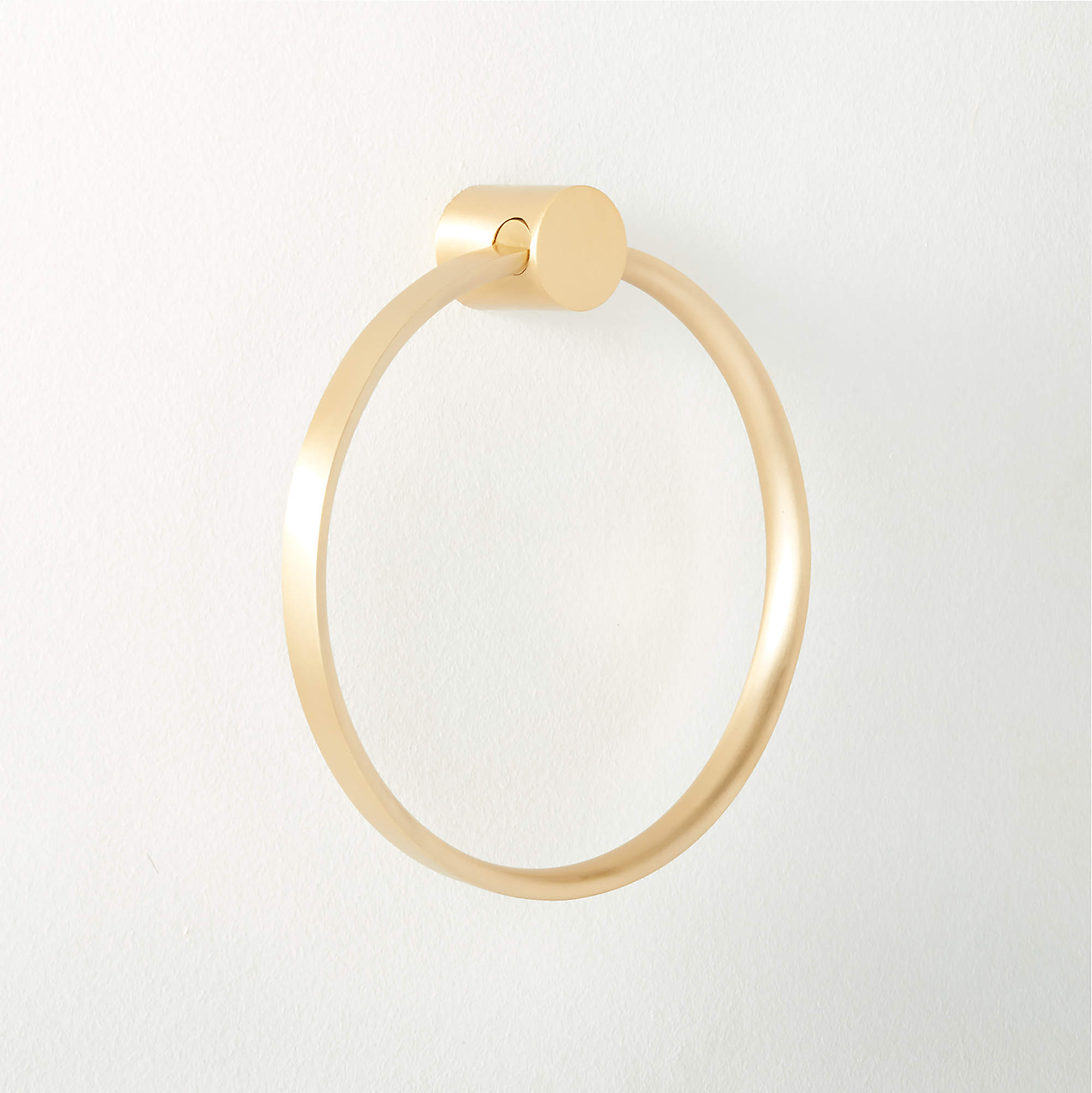 Damon Modern Brushed Brass Towel Ring Reviews CB2 Canada   Damon Brushed Brass Towel Ring 