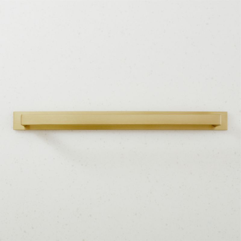 Viewing product image Damon Brushed Brass Handle with Back Plate 10" - image 1 of 4