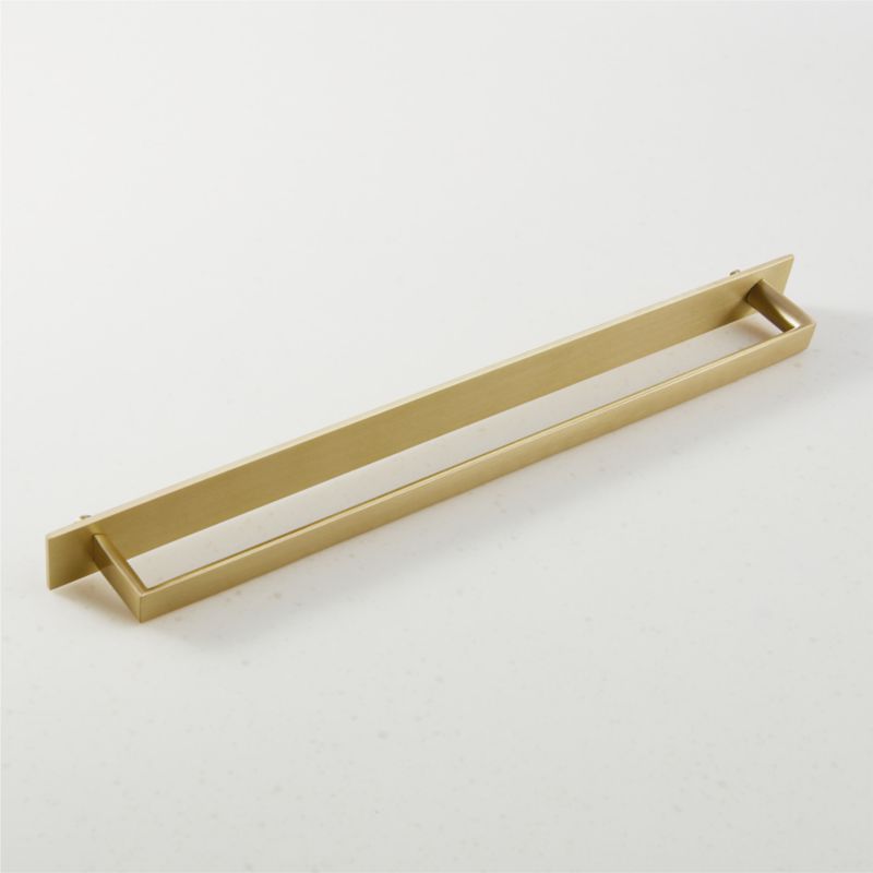 Damon Brushed Brass Handle with Back Plate 12" - image 1 of 4