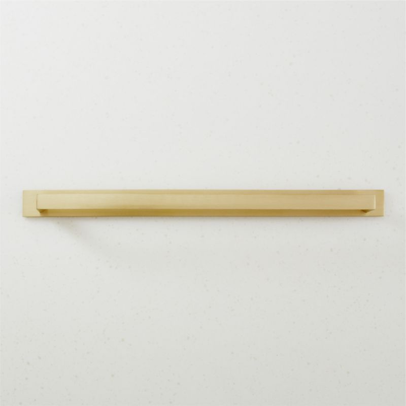 Damon Brushed Brass Handle with Back Plate 12" - image 0 of 4