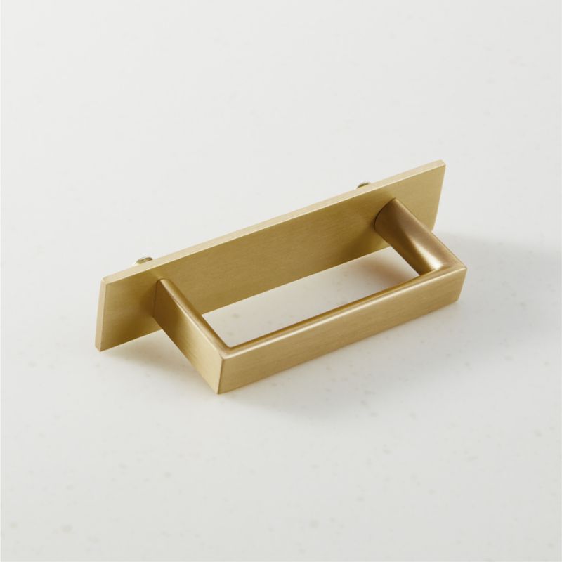 Damon Brushed Brass Handle with Back Plate 3" - image 1 of 4