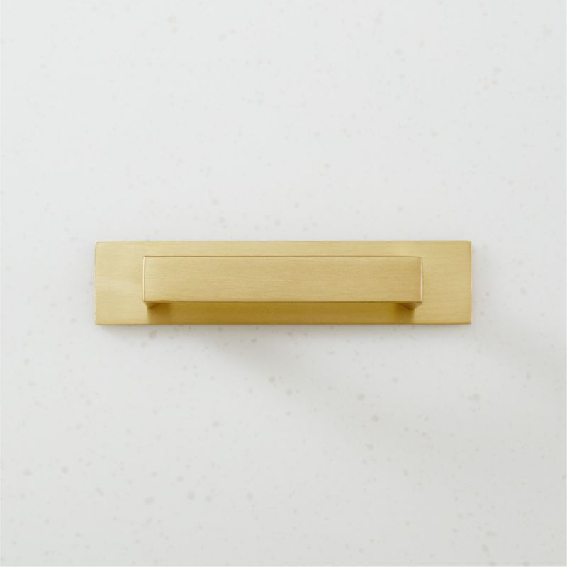 Viewing product image Damon Brushed Brass Handle with Back Plate 3" - image 1 of 4