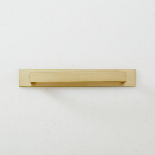 Damon Brushed Brass Handle with Back Plate 5"