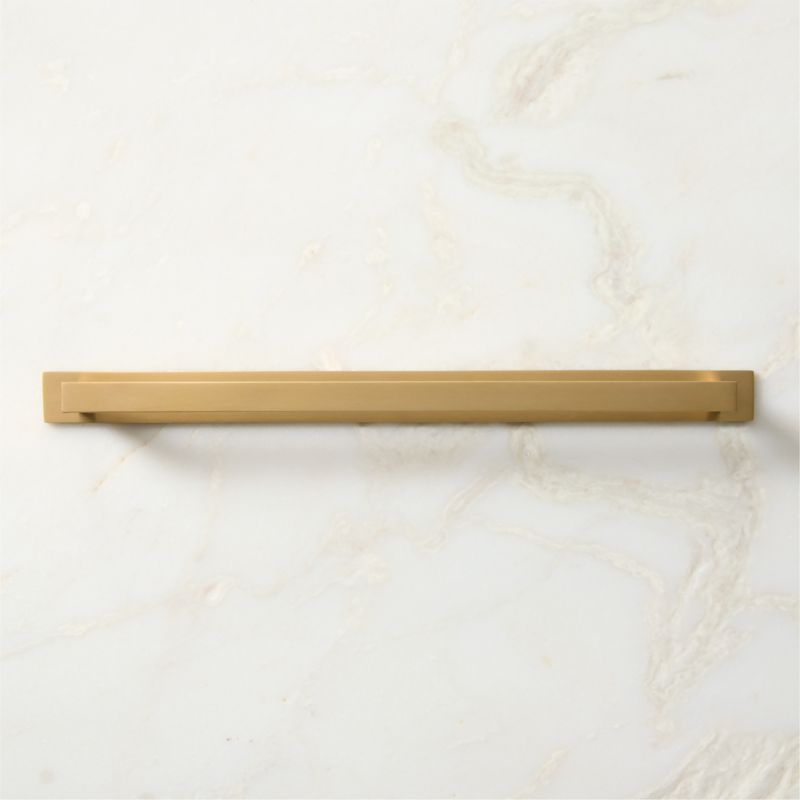 Damon Brushed Brass Cabinet Handle with Back Plate 12" - image 1 of 5