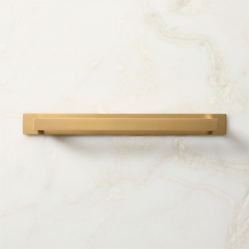 Damon Brushed Brass Cabinet Handle with Back Plate 8" - image 1 of 5