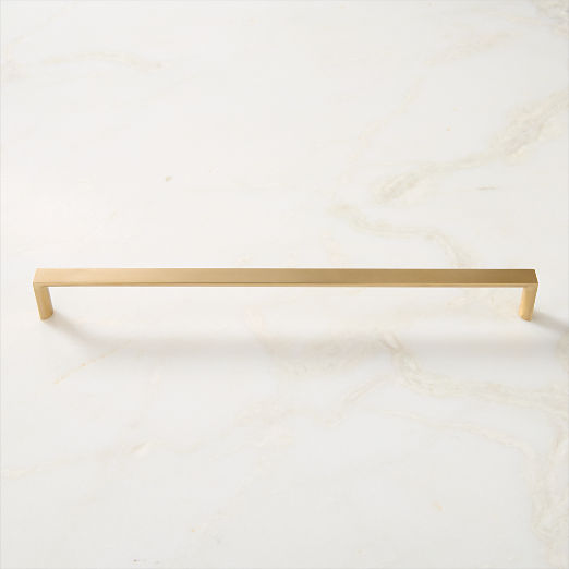 Damon Brushed Brass Cabinet Handle 12"