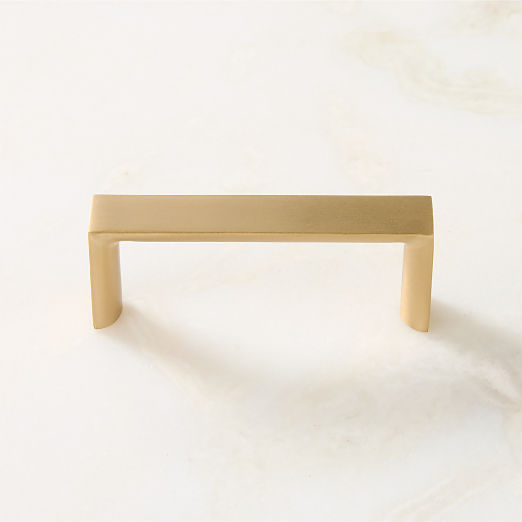 Damon Brushed Brass Cabinet Handle 3"