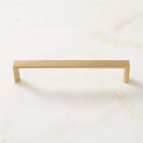 Damon Brushed Brass Cabinet Handle 6"
