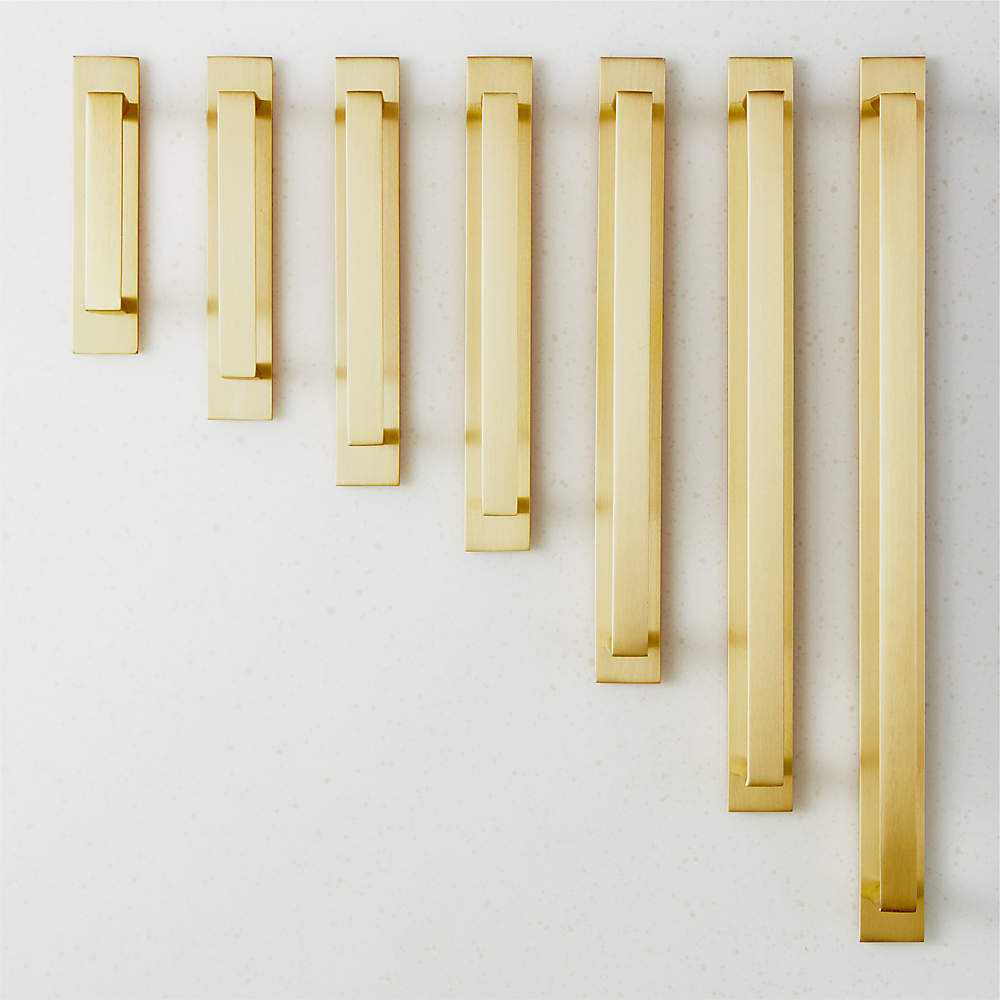 Damon Brushed Brass Handles with Back Plate