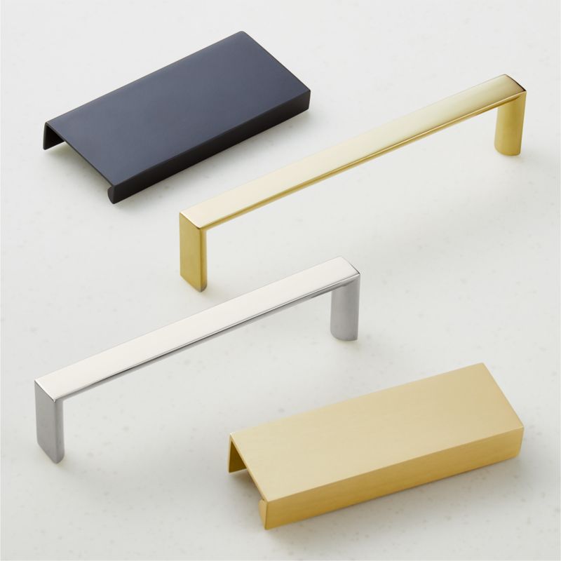 7 Damon Edge Brushed Brass Drawer Pull